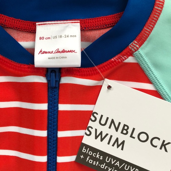 Hanna Andersson Hanna Rash Guard baby’s Suit. - Picture 4 of 7